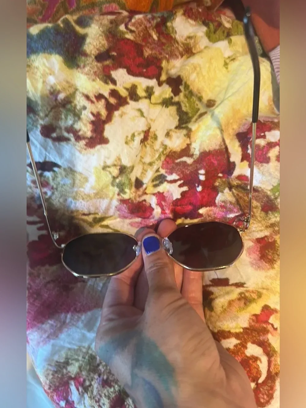 NWT Geometric Gold Frame Sunglasses